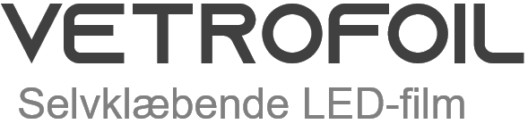 VETROFOIL Logo – Transparent LED-folie
