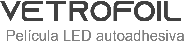 Logótipo VETROFOIL – Película LED transparente